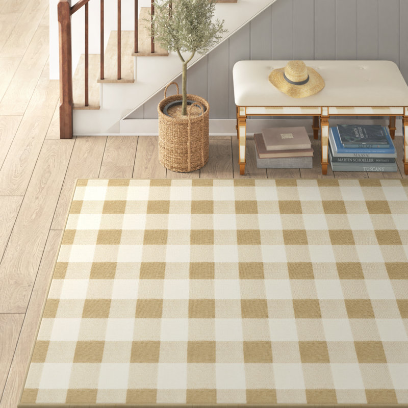 Mccallister Plaid Tan/Ivory Indoor / Outdoor Area Rug & Reviews Birch